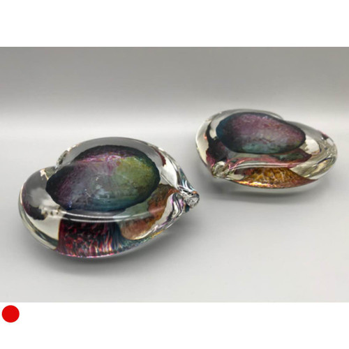 Glass Mixed-Coloured Heart by Elin Isaksson SOLD