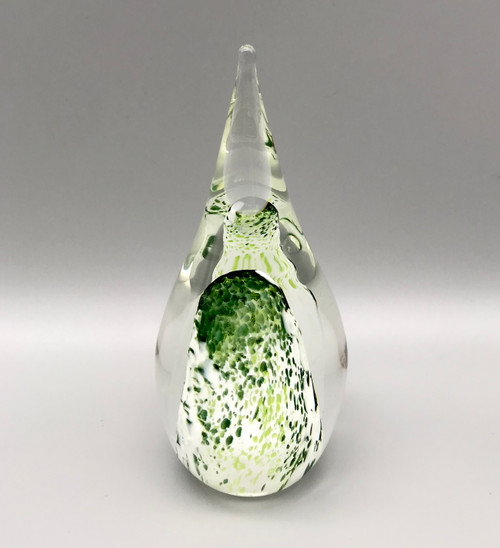 Small Glass Droplet in Green & White by Elin Isaksson SOLD