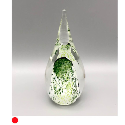 Small Glass Droplet in Green & White by Elin Isaksson SOLD