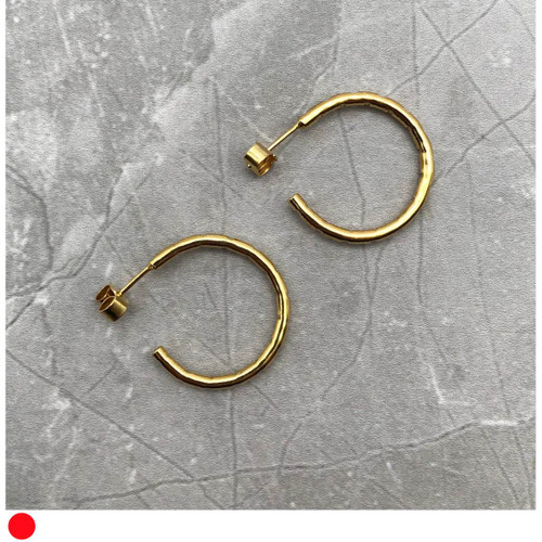 Extra Small Notches Hoop Earrings in Silver & Gold Plated by Iona Hall SOLD