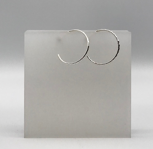 Sterling Silver Notches Small Hoop Earrings by Iona Hall