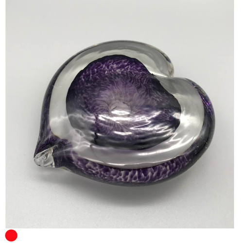Hyacinth Coloured Glass Heart by Elin Iskasson SOLD