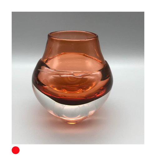Liquid Ice Candle Holder Peach by Elin Isaksson SOLD
