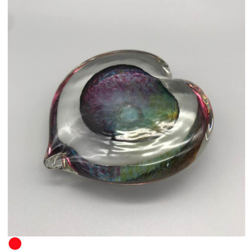 Ruby, Amber and Blue Heart, EI525 by Elin Isaksson SOLD