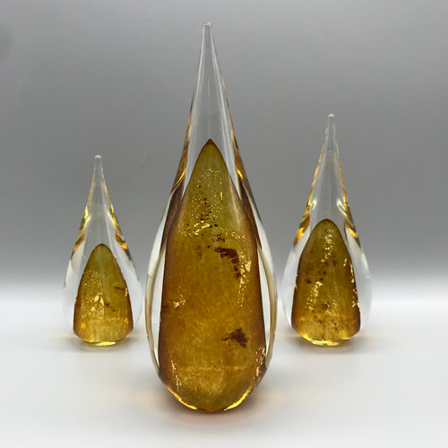 Large Amber & Gold Droplet by Elin Isaksson