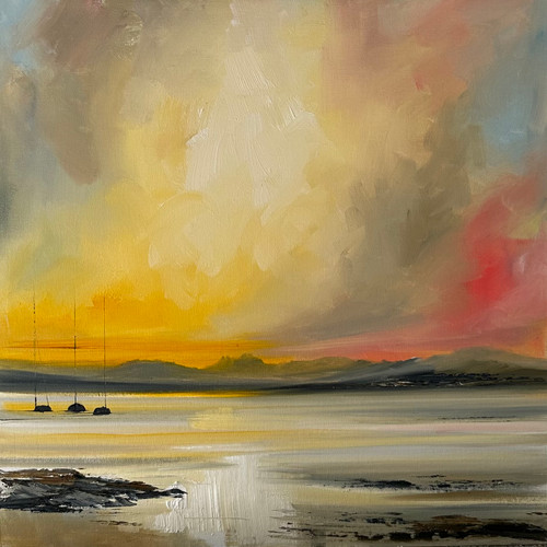 Sundown as the Tide Drifts In by Rosanne Barr SOLD