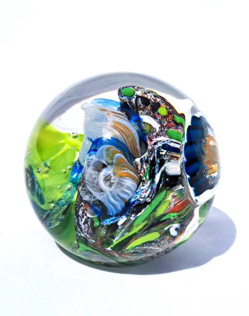 Rock Life with Blue Creature Paperweight by Jo Kenny and Graham Taylor (JG1225) SOLD