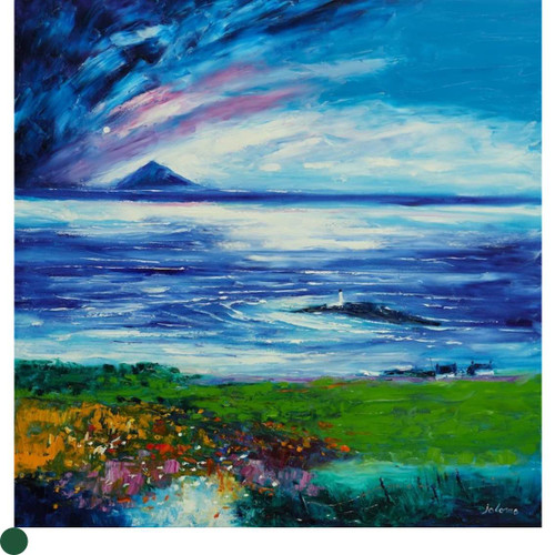 Pladda Lighthouse Looking to Ailsa Craig by Jolomo RESERVED