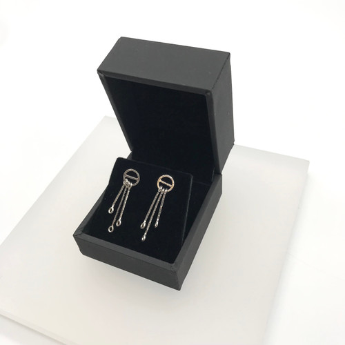 Machair Collection Three Short Strand Earrings in Silver by Iona Hall