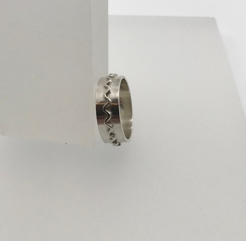 Eternal Ripple Ring in Silver by Iona Hall