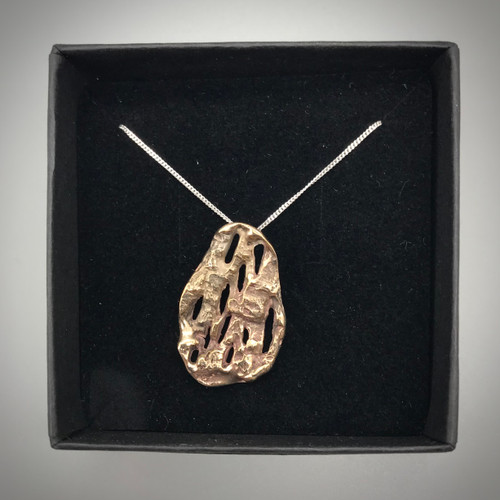 Char Collection Polished Bronze Pendant Necklace by Iona Lundie
