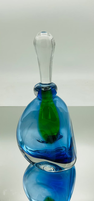 Two-Tone Bottle in Blue and Green by Jane Charles