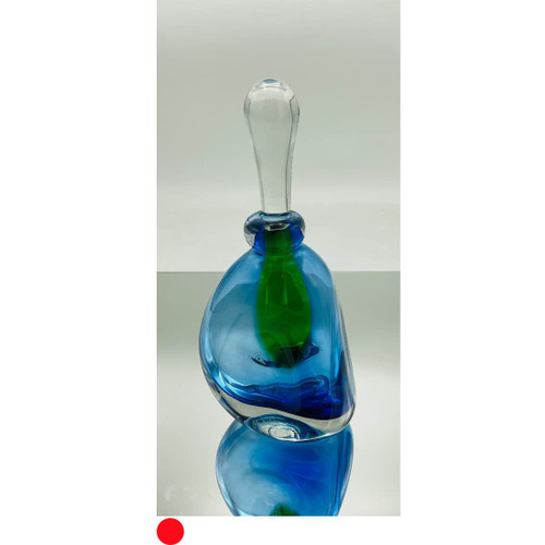Two-Tone Bottle in Blue and Green by Jane Charles SOLD