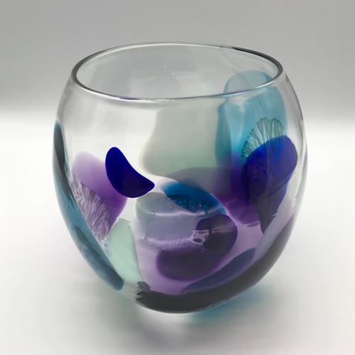Blues and Purple Diatom Bowl - Jane Charles