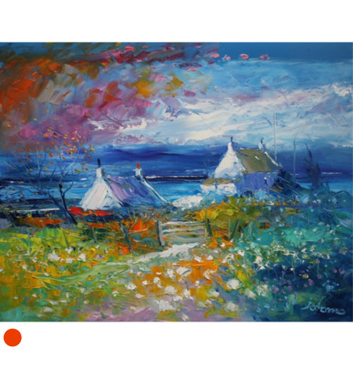 Stormy Sunset, Back of Kilchoan, Ardnamurchan by Jolomo SOLD