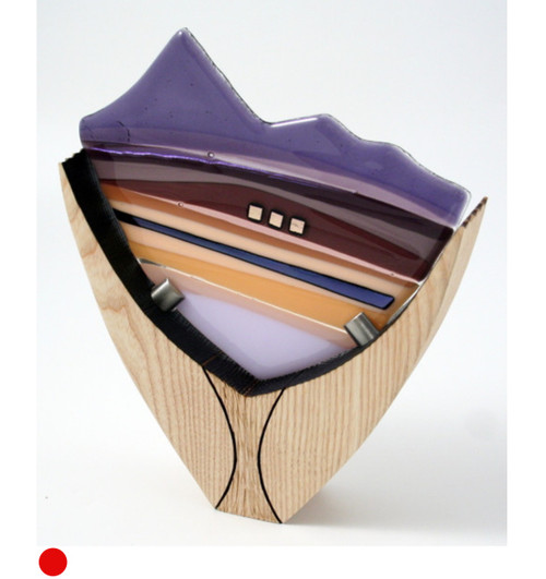 Ash Valley Sculpture (Purple) by Harmonies in Wood SOLD