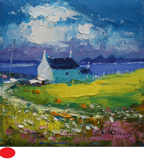 Summerlight on Gigha & Paps of Jura by Jolomo SOLD