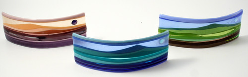 Fused Small Glass Horizon Panel by Harmonies in Wood SOLD