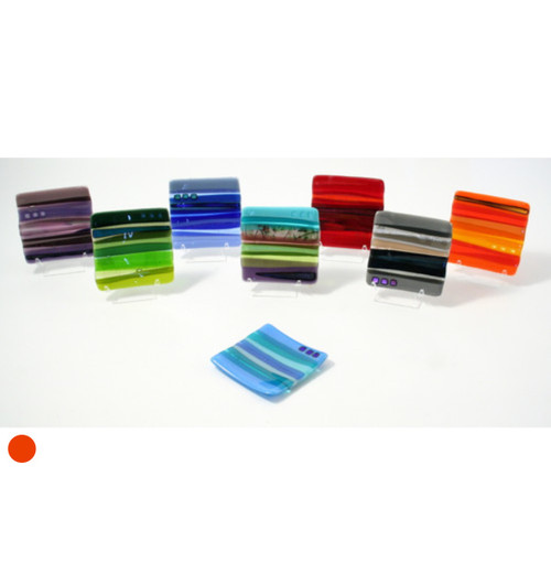 Fused Glass Small Sushi Dish in Red by Harmonies in Wood SOLD