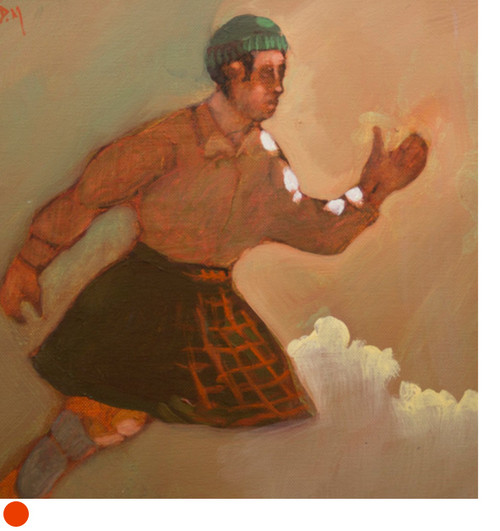 Flying Scot Green Hat by Donald MacLeod SOLD