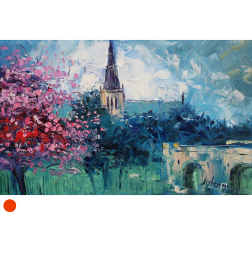 Spring Blossoms Glasgow Cathedral by Jolomo SOLD