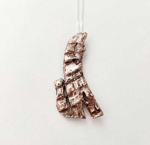 Char Collection Polished Bronze Necklace by Iona Lundie SOLD