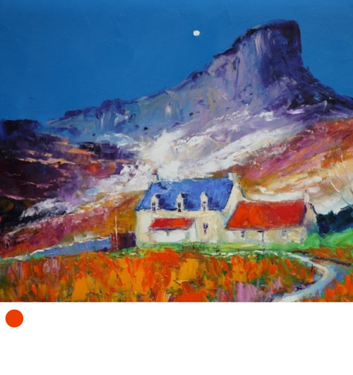  Misty Autumn Eveninglight The Sgurr Isle of Eigg by Jolomo SOLD