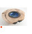 Burr Oak Bowl with Fused Blue Glass Insert by Harmonies in Wood SOLD