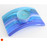 Fused Glass Single Candle Arc in Blue by Harmonies in Wood SOLD