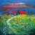 Evening Stormlight On Red Roof & Wild Flowers Isle Of Barra  by Jolomo SOLD