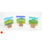 Blockscape Sculpture in light blue & green by Harmonies in Wood SOLD