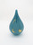 Opaque Teal Dew Drop with Gold Leaf by Elin Isaksson
