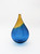 Small Transparent Dew Drop in Aquamarine and Amber by Elin Isaksson SOLD