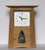 Oak Clock 200 by Archie McDonald Glass Art Panel by Robert Ryan SOLD