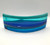 Fused Glass Small Horizon Abstract Landscape Panel in Blue by Harmonies in Wood SOLD