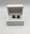 Fused Glass Cufflinks in Grey and Black by Harmonies in Wood