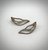 Enkindle Collection Small Silver Flame Earrings by Iona Lundie SOLD