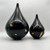 Large Dew Drop in Black with Gold Leaf by Elin Isaksson SOLD