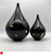 Large Dew Drop in Black with Gold Leaf by Elin Isaksson SOLD