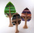 Medium Sycamore Arbor Sculpture with Purple, Fused Glass Panel by Harmonies in Wood SOLD