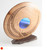  Mini Elm Discus with Fused Glass Discs in Blue by Harmonies in Wood SOLD