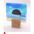 Small Blockscape Sculpture with Sea Panel in Fused Glass by Harmonies in Wood SOLD