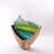 Ash Valley Sculpture with Green Fused Glass Inlay and Smoked Carved Detail by Harmonies in Wood SOLD