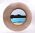 Splated Sycamore Medium Wide Rimmed Fused Glass Bowl with Blue Seascape by Harmonies in Wood