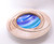 Ash Medium Wide Rimmed Fused Glass Bowl in Blue by Harmonies in Wood SOLD