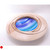 Ash Medium Wide Rimmed Fused Glass Bowl in Blue by Harmonies in Wood SOLD