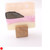 Blockscape Sculpture in Pink with Purple Seascape Panel in Fused Glass by Harmonies in Wood SOLD