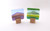 Blockscape Sculpture with Fused Glass Landscape Panel in Green by Harmonies in Wood SOLD
