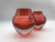 Peach Glass Liquid Ice Candle Holder by Elin Isaksson SOLD