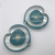 Turquoise Blue and Gold Heart by Elin Isaksson SOLD